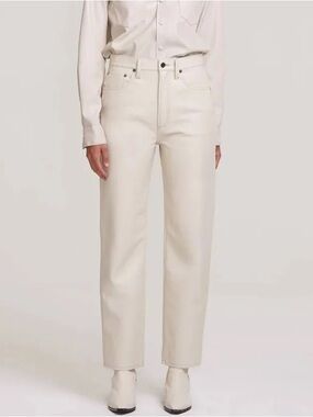 $298 NWT Agolde 90’s Pinch Waist Recycled Leather Pants in Lace Sz 27